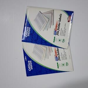 Office Depot file folder labels